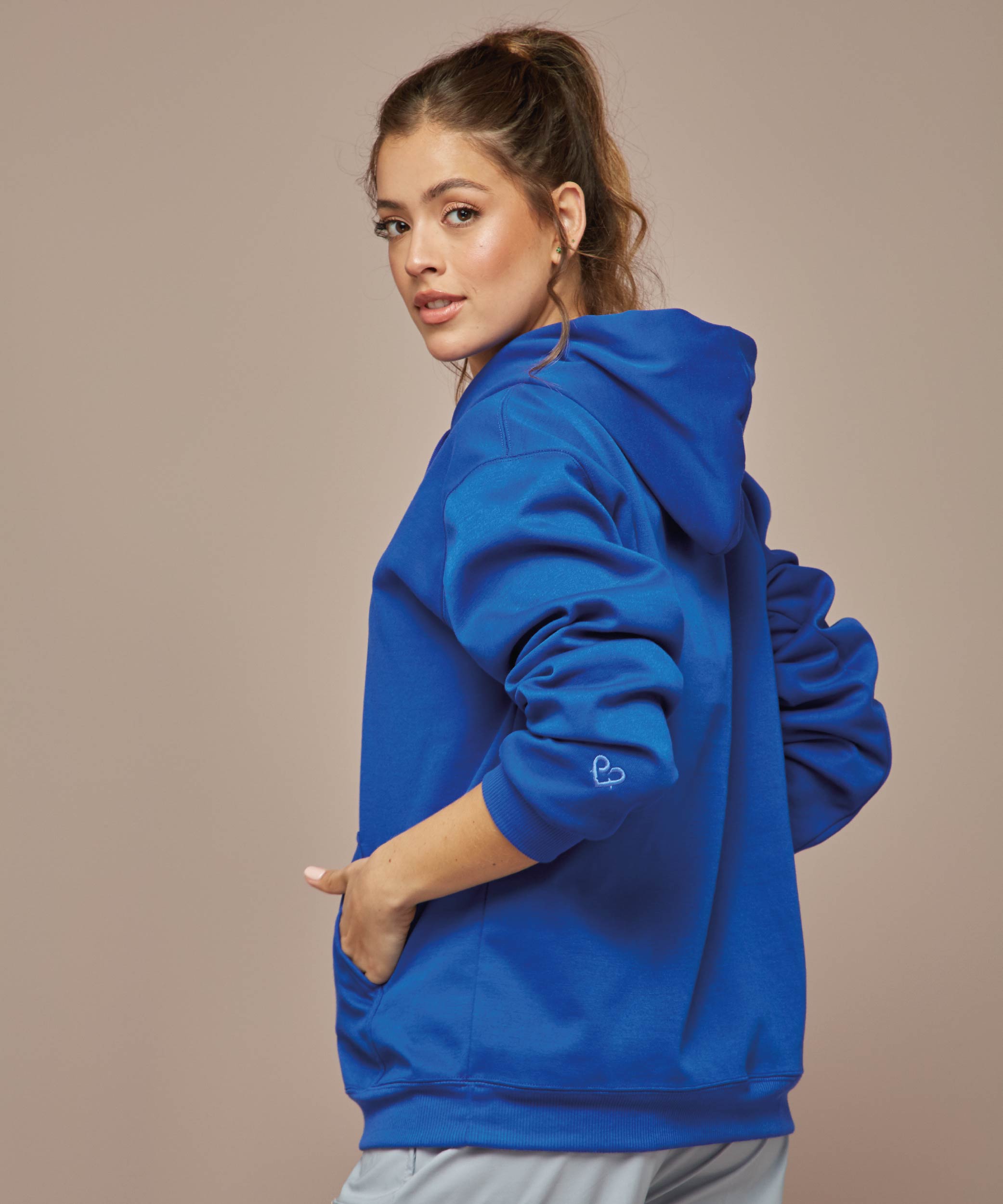 Buzo top azul rey
